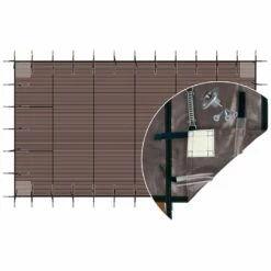 Bâche D'hivernage Filtrante Luxe Ressorts + Pitons Bois