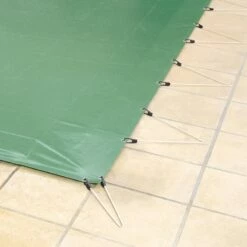 Bâche D'hivernage Opaque Luxe Sandows + Pitons Bois -Piscine Soldes 2024 bache d hivernage opaque luxe fixation pitons bois 1