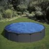 Piscine Acier Gre Aspect Gris Anthracite Juni Ronde -Piscine Soldes 2024 piscine acier gre aspect gris anthracite juni ronde