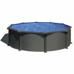 Piscine Acier Gre Aspect Gris Anthracite Juni Ronde -Piscine Soldes 2024 piscine acier gre aspect gris anthracite juni ronde 2