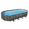 Piscine Bestway Ovale Power Steel Décor Bois 7,32 X 3,66 H1,22m -Piscine Soldes 2024 piscine bestway ovale power steel decor bois 732 x 366 h122m