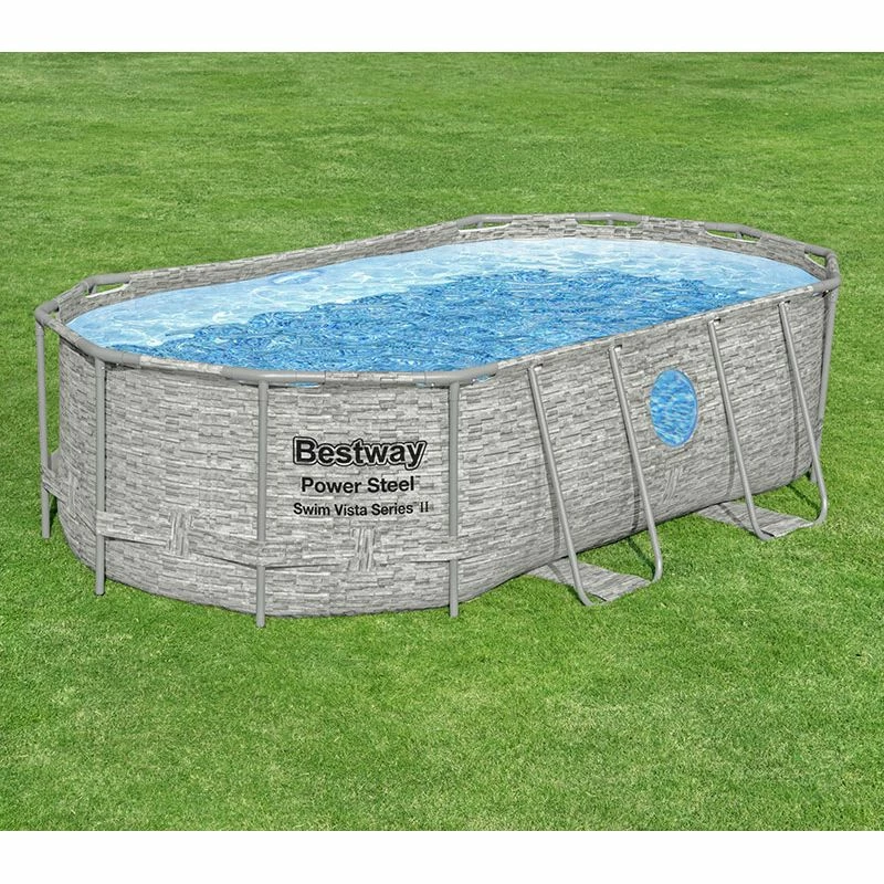 Piscine Bestway Ovale Power Steel Swim Vista Décor Pierre 4,27 X 2,50 H1,00m 5 Piscine Bestway Ovale Power Steel Swim Vista Décor Pierre 4,27 X 2,50 H1,00m – Image 3
