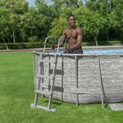 Piscine Bestway Ovale Power Steel Swim Vista Décor Pierre 4,27 X 2,50 H1,00m 17 Piscine Bestway Ovale Power Steel Swim Vista Décor Pierre 4,27 X 2,50 H1,00m -Piscine Soldes 2024 piscine bestway ovale power steel swim vista decor pierre 427 x 250 h100m 7
