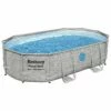 Piscine Bestway Ovale Power Steel Swim Vista Décor Pierre 4,88 X 3,05 H1,07m -Piscine Soldes 2024 piscine bestway ovale power steel swim vista decor pierre 488 x 305 h107m
