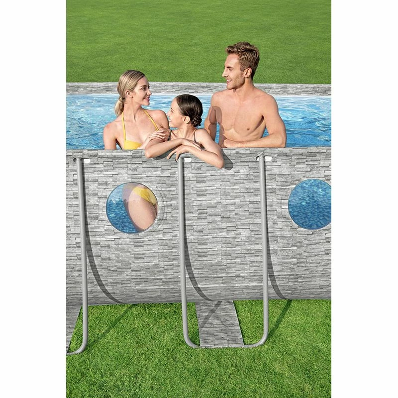 Piscine Bestway Ovale Power Steel Swim Vista Décor Pierre 5,49 X 2,74 H1,22m 8 Piscine Bestway Ovale Power Steel Swim Vista Décor Pierre 5,49 X 2,74 H1,22m – Image 6