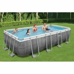 Piscine Bestway Rectangulaire Power Steel Décor Rotin 5,49 X 2,74 H1,22m -Piscine Soldes 2024 piscine bestway rectangulaire power steel decor rotin 549 x 274 h122m 2