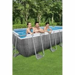 Piscine Bestway Rectangulaire Power Steel Décor Rotin 5,49 X 2,74 H1,22m -Piscine Soldes 2024 piscine bestway rectangulaire power steel decor rotin 549 x 274 h122m 3