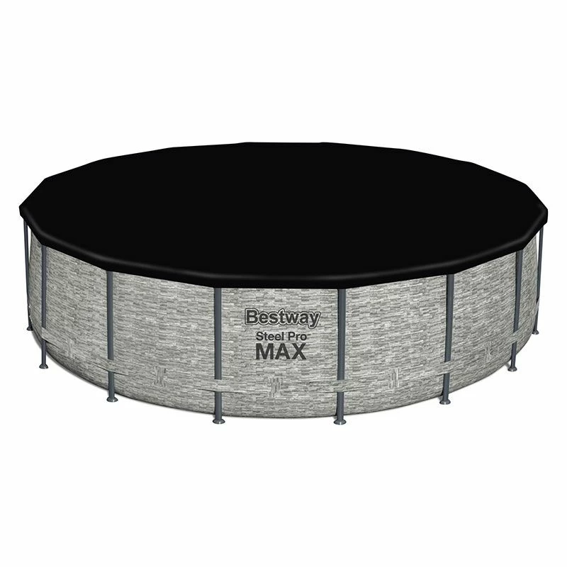 Piscine Bestway Ronde Steel Pro Max Decor Pierre 4,88 X H1,22m 4 Piscine Bestway Ronde Steel Pro Max Decor Pierre 4,88 X H1,22m – Image 2