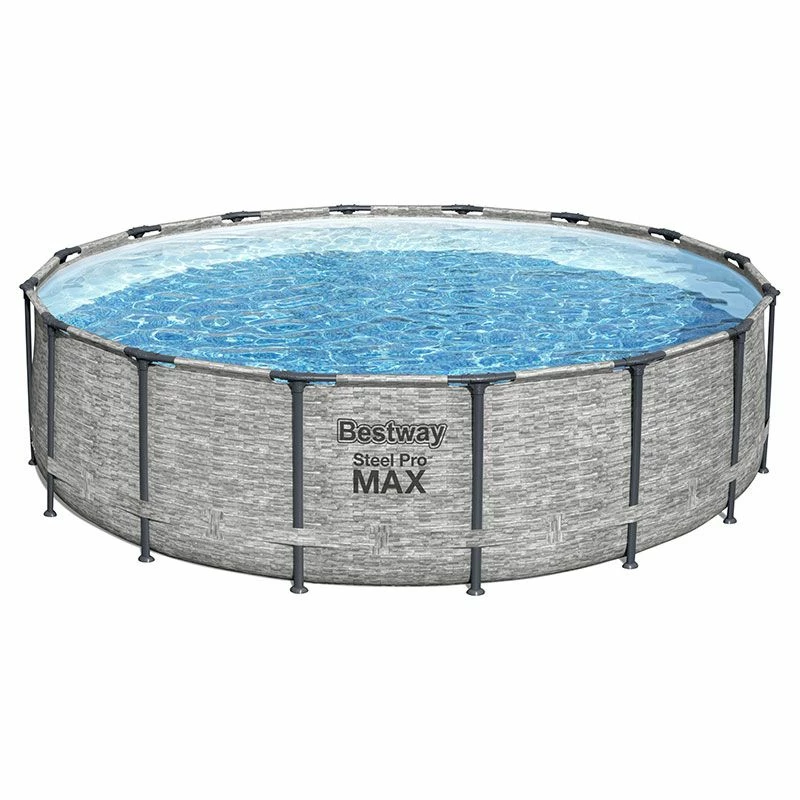 Piscine Bestway Ronde Steel Pro Max Decor Pierre 4,88 X H1,22m 3 Piscine Bestway Ronde Steel Pro Max Decor Pierre 4,88 X H1,22m