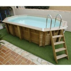 Ubbink Piscine Bois Azura 4,90 X 3,55 X H1,30m -Piscine Soldes 2024 piscine bois azura 490 x 355 x h130m 2