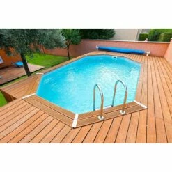 Ubbink Piscine Bois Azura 4,90 X 3,55 X H1,30m -Piscine Soldes 2024 piscine bois azura 490 x 355 x h130m 4