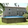 Piscine Bois Cannelle 5,51 X 3,51 X H1,19m -Piscine Soldes 2024 piscine bois cannelle 551 x 351 x h119m