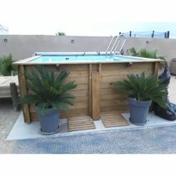 Piscine Bois Carra 3,05 X 3,05 X H1,19m -Piscine Soldes 2024 piscine bois carra 305 x 305 x h119m 4