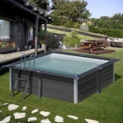 Piscine Bois Composite Avant Garde Gre 3,26 X 3,26 X H0,96m -Piscine Soldes 2024 piscine bois composite avant garde gre 326 x 326 x h096m 1