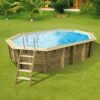 Ubbink Piscine Bois Lagon 4,85 X 3,35 X H1,20m -Piscine Soldes 2024 piscine bois lagon 485 x 335 x h120m