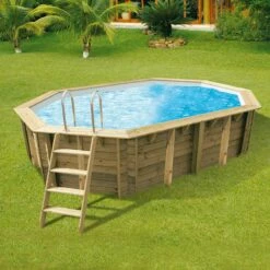 Ubbink Piscine Bois Lagon 4,85 X 3,35 X H1,20m