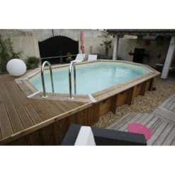 Ubbink Piscine Bois Ocea 6,10 X 4,00 X H1,30m -Piscine Soldes 2024 piscine bois ocea 610 x 400 x h130m 4
