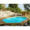 Piscine Bois Safran II 6,20 X 3,95 X H1,36m -Piscine Soldes 2024 piscine bois safran ii 620 x 395 x h136m