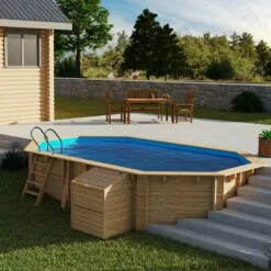 Piscine Bois Safran II 6,20 X 3,95 X H1,36m -Piscine Soldes 2024 piscine bois safran ii 620 x 395 x h136m 3