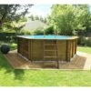 Piscine Bois Vanille Premium 4,12 X H1,19m -Piscine Soldes 2024 piscine bois vanille premium 412 x h119m