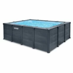 Piscine Intex Graphite 4,00 X 3,00 H1,24m Rectangulaire