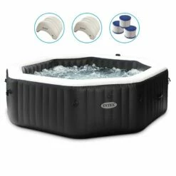 Spa Intex Pure Spa Carbone Bulles Et Jets 4 Places